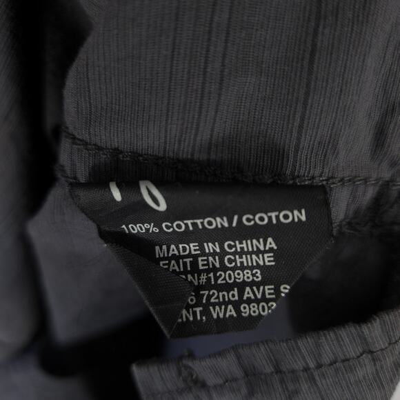 Howe Shirt Mens Large Gray Striped Short Sleeve Cuban Collar Button Up Casual - Picture 8 of 10